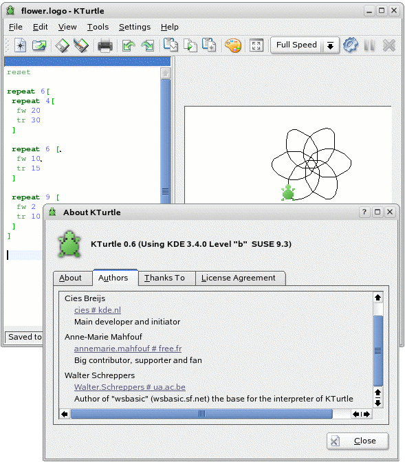 kturtle screenshot